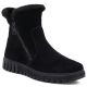 Women’s Black Lined Leather Ankle Boots Vinceza 133126