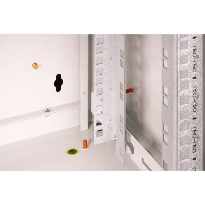 5. Digitus Unique 19" 7U wall-mounted network cabinet 600x450, glass door, gray, undivided, assembled, 100kg