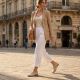 8. Women's beige lords shoes with zircons Bugatti TT2N4205