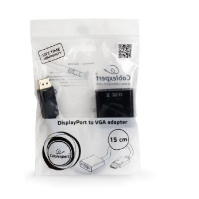 2. GEMBIRD A-DPM-VGAF-02 Adapter (DisplayPort M - D-Sub (VGA) F; 0.15m; black)