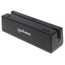 MANHATTAN USB Magnetic Card Reader, Three-Track, Black