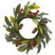 9. PU CHRISTMAS DECORATIVE WREATH, DECORATED, 43CM