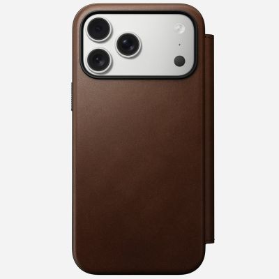 8. Nomad Modern Leather Folio Cell Phone Case 17.5 cm (6.9") Brown