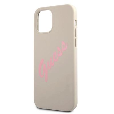 6. Guess GUHCP12MLSVSGP iPhone 12/12 Pro 6.1" gray pink/grey pink hardcase Silicone Vintage