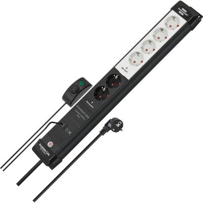 10. Brennenstuhl 1951560103 3 m power strip 6 x network sockets Indoor Black, Light Gray