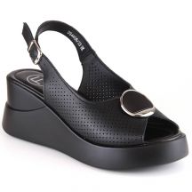 Filippo leather wedge sandals W DS4406 black