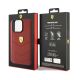 8. Ferrari Leather Stitched Lines case for iPhone 15 Pro Max - red