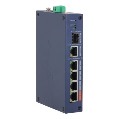 5. Dahua Technology CHS4106-4ET-60 Managed L2 Fast Ethernet (10/100) Network Switch Supports PoE Desktop Blue