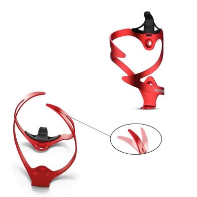 4. Rockbros 2017-11ARD Aluminum Bike Bottle Holder - Red