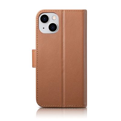 2. iCarer Wallet Case 2in1 Cover iPhone 14 Plus Anti-RFID Leather Flip Case Brown (WMI14220727-BN)