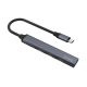 3. SAVIO HUB USB-C - 3 X USB-A 2.0, 1 X USB-A 3.0, GRAY, AK-71