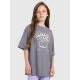 5. Oversized T-shirt with print for girls 4F 4FJRAW25TTSHF3197-22S