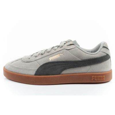 2. Puma Club II Era men's sports shoes, leather sneakers, gray