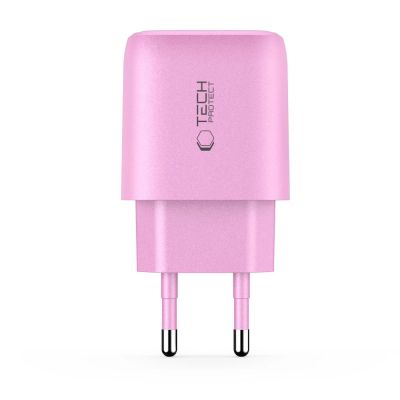 3. Tech-Protect NCA20 PD 20W QC3.0 USB-A / USB-C Wall Charger - Pink