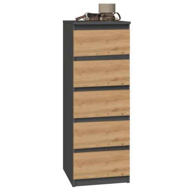 4. W5 CHEST OF 5 DRAWERS ANT/ART SET