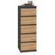 4. W5 CHEST OF 5 DRAWERS ANT/ART SET