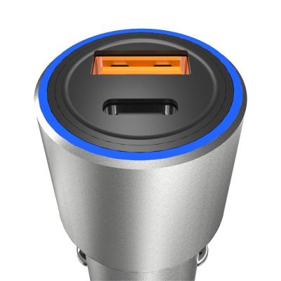 2. Dudao USB / USB Car Charger Type C Power Delivery Quick Charge 22.5 W Gray (R4PQ)