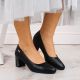 35. Sergio Leone W SK314A black decorative block heel pumps