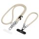 Tech-Protect C10S Crossbody Phone Lanyard (114 cm) + Wrist Strap (31 cm) - Beige Titanium