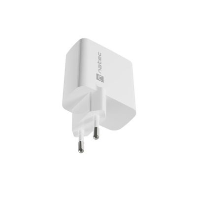 8. NATEC CHARGER RIBERA GAN 1X USB-A + 1X USB-C 65W WHITE NUC-2144
