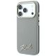 2. Karl Lagerfeld Saffiano Small Script Metal Logo MagSafe Case for iPhone 18 Pro / 17 Pro - Beige