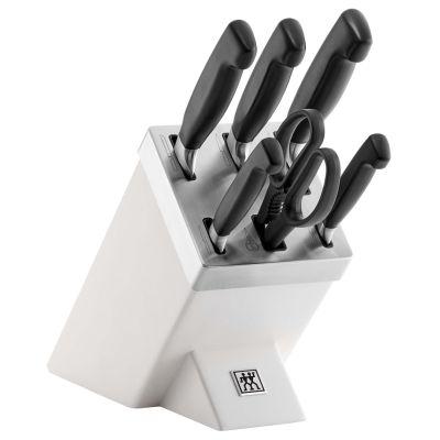 ZWILLING Four Star 35148-207-0 Self-Sharpening Knife Set, 7 Pieces, White