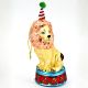 3. GOLD GLASS LION CHRISTMAS ORNAMENT, HEIGHT 14.5 CM