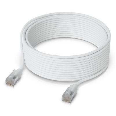 3. Ubiquiti UACC-Cable-Patch-EL-C6A-12M-W Network Cable Translucent, White Cat6a Round