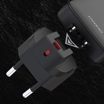 3. Dudao A65Q 65W GaN Travel Wall Charger USB-A / USB-C PD Ultra-Thin EU / US - Black