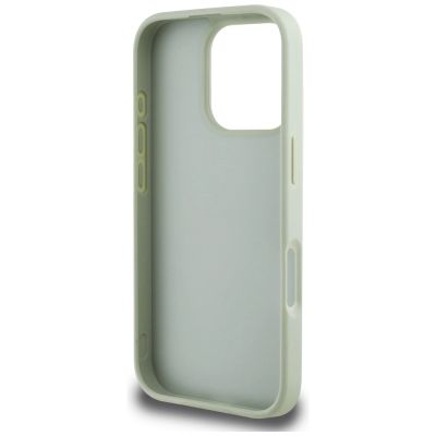 7. Guess Grained Big 4G Logo Small Classic Logo case for iPhone 16 Pro Max - green