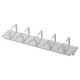 2. 19" 2U cable organizer, 5x steel brackets, 85x60 mm, gray