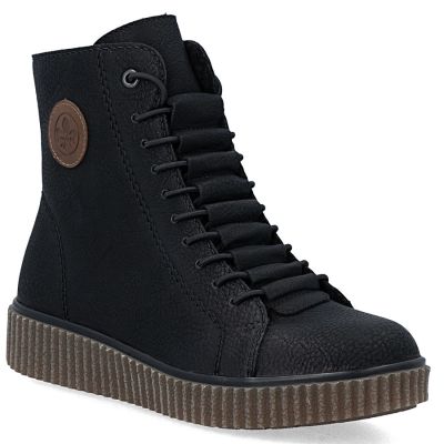 7. Women's insulated platform ankle boots black Rieker Y4308-00