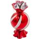 7. MICA RED GLASS CANDY-SHAPED CHRISTMAS BAUBLE