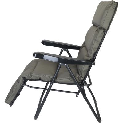 4. GARDEN ARMCHAIR WITH FOOTREST 57x83x106CM GREY-GREEN