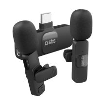 SBS Lavalier Microphones with USB-C Receiver 2 pcs - Black