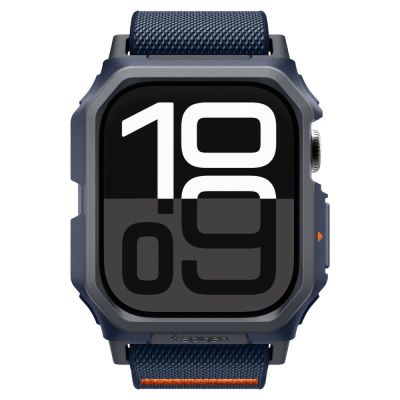 6. Spigen Lite Fit "Pro" Strap for Apple Watch 10 46mm - Navy Blue