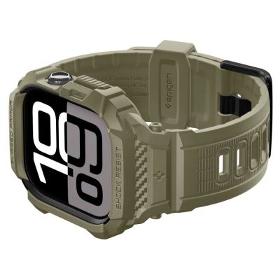 10. Spigen Rugged Armor Pro Strap for Apple Watch 46mm - Green