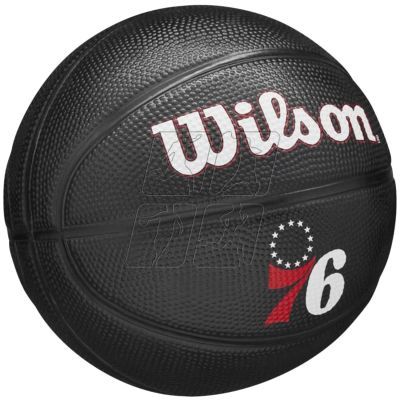 2. Wilson Team Tribute Philadelphia 76ers Mini Ball WZ4017611XB basketball