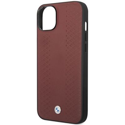 6. Case BMW BMHCP14S22RFGR iPhone 14 6.1" Burgundy/burgundy Leather Diamond Pattern