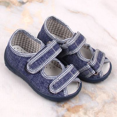 7. Boys' slippers and sandals, navy blue Nazo