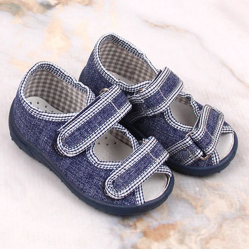 7. Boys' slippers and sandals, navy blue Nazo