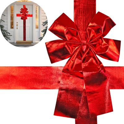 11. DOOR BOW 33x42CM RED RIBBON
