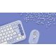 8. Logitech Pop Icon Combo Keyboard Mouse Included Universal Bluetooth QWERTY Turkish Lilac, White