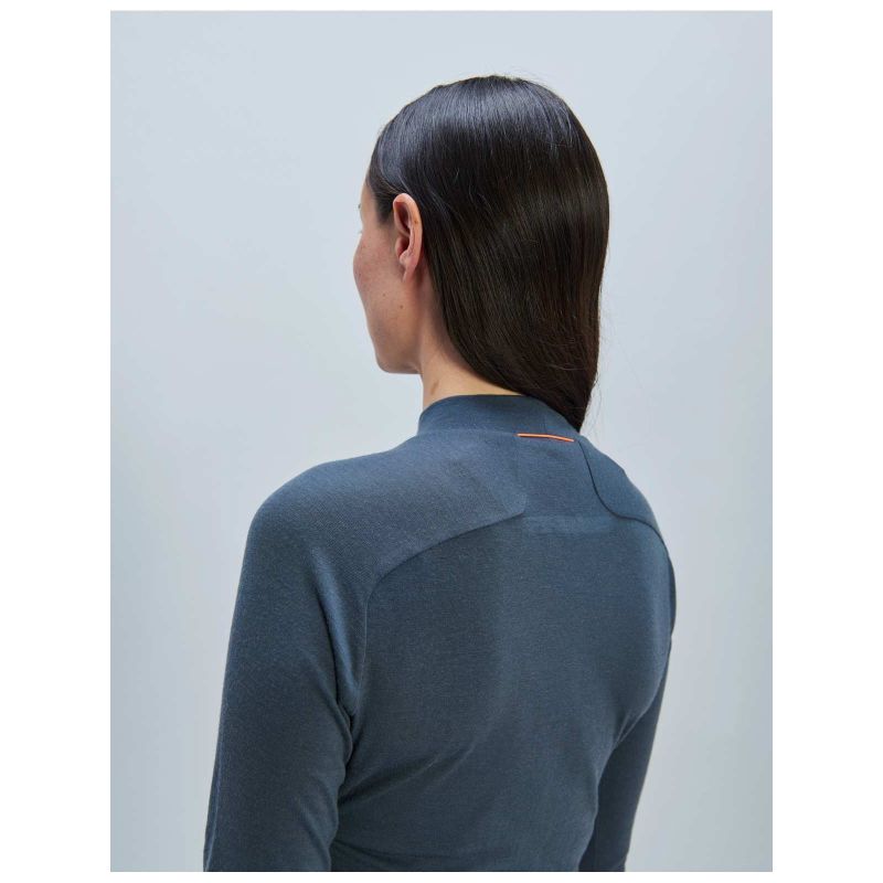 4. POC W's Layer Merino Mock Neck Jersey Gray