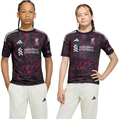 adidas Liverpool FC 26/27 Third Jersey Kids' Shirt Black and Pink KB8284
