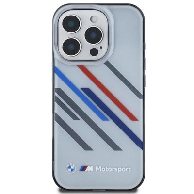 3. BMW Motosport IML Random Stripes iPhone 16 Pro Max Case - Gray