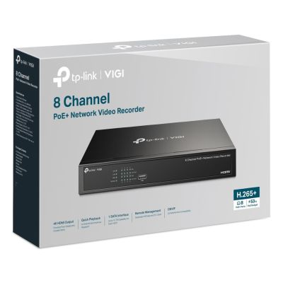 4. TP-LINK VIGI NVR1008H-8P network recorder, 8 PoE+ channels