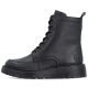 3. Women's leather ankle boots with platform, black, Rieker 70410-00