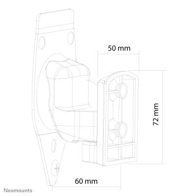 3. Neomounts NM-WS300BLACK Speaker Mount Wall Plastic Black