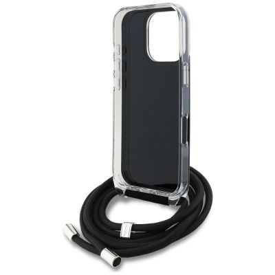 6. Karl Lagerfeld IML Crossbody Karl&Choupette Head Case for iPhone 16 Pro - Black